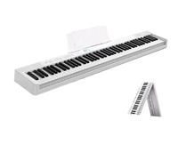 Tastiera Elettronica Professionale Pianoforte Elettrico Pieghevole Portatile 88 Tasti Per Principianti Adulti Strumenti A Tastiera Professionali Organo Elettronico(White)