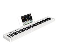 Tastiera Elettronica Professionale Pianoforte Elettronico Pieghevole Portatile 88 Tasti Pianoforte Elettronico Adulto Professionale Principiante Pratica Introduzione(White)