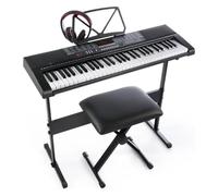 tastiera elettronica Tastiera A 61 Tasti Standard Con Lettore Musicale USB, Incluso Supporto Per Cuffie, Sgabello, Alimentatore, Tastiere Elettroniche