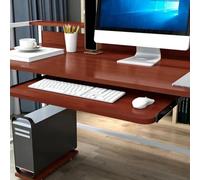 Tastiera ergonomica, 70 cm, colore teak, angoli arrotondati, supporto scorrevole regolabile per casa, ufficio e spazio di lavoro, migliora il comfort e aumenta la produttività