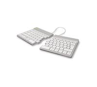 R-Go Tools Tastiera ergonomica Split Break RGOSBITWLWH wireless magnetica LED con software pausa