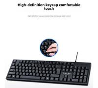 Tastiera ergonomica T-Wolf con cavo USB, non ricaricabile, senza batteria, per le lingue inglese e spagnolo,