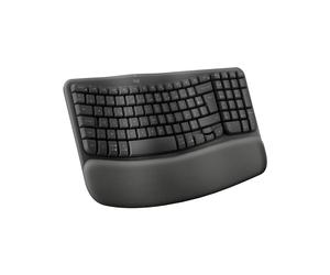 Tastiera ergonomica wireless Logitech Wave Keys con poggiapolsi imbottito - Nouvo