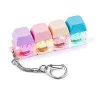 Tastiera Fidget Toy, Tastiera Clicker con Luce LED Tastiera Fidget Clicker Button Fidget Toy Keycap Fidget Toy Silent Fidget Toys Giocattoli Divertenti per la Decompressione (Colore B)