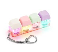 Tastiera Fidget Toys per Adulti, Portachiavi Fidget Tastiera con Luce LED Fidget Clicker per Tastiera Divertente Giocattolo Fidget con Pulsanti per Decompressione Decorazione (Colore B)