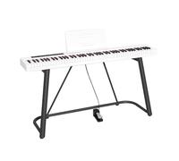 Tastiera for pianoforte a 88 tasti, pianoforte digitale for principianti, tasti sensibili alla velocità, pianoforte elettrico portatile con supporto, pedale sustain e spartiti musicali(White)