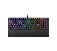 ASUS ROG Strix Scope II RX - Tastiera meccanica-ottica, switch ROG RX, certificazione di impermeabilità IP57, tasti tastiera in PBT, comandi multifunzionali, e poggia-polsi, AZERTY