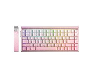 TASTIERA GAMING AULA Hero 84 HE, QWERTY, 1 x USB-C, Multicolore/Rosa