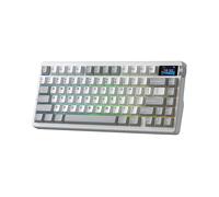 TASTIERA GAMING AULA Nova75, QWERTY, 1 porta USB Type-C, Bianco/Grigio
