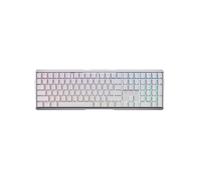 CHERRY MX 3.0S Wireless, Tastiera Meccanica da Gioco Senza Fili, Layout Tedesco (QWERTZ), Bluetooth, 2,4 GHz e Via Cavo, Interruttori MX2A RED, Bianco