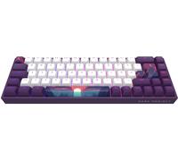 Dark Project 68 Sunrise (DE) [ISO] - Tastiera meccanica da gioco, tasti multilingue cablati USB, RGB personalizzabili, interruttori Sapphire G3MS, stabilizzatori ingrassati, 65%, viola/bianco