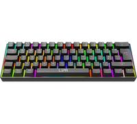 Lipa Tastiera da gioco X23 nera - Wireless - Illuminazione RGB - Tri-Mode - 61 Tasti meccanici - Tasti multipli FN - Compatibile con tutti i controlli e le console - Switch marroni - Ergonomico e