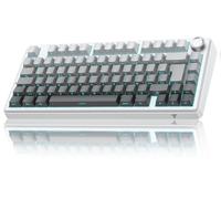 Tastiera Gaming Meccanica- 75% ISO-FR Wireless Hot-Swap, Gasket Mount, RGB, MK209 Tastiera Gamer AZERTY con Knob, Tri Mode Keyboard TKL, PBT Keycaps, Audio Creamy, Red Switch per PC/Mac/PS4/PS5