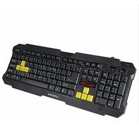 TASTIERA GAMING PFK607 Waterproof Ergonomic Professional Gaming Keyboard with USB Wired Red Backlight for Dota CS