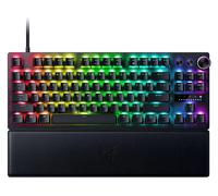 Razer Huntsman V3 Pro Tenkeyless - Tastiera ottica analogica e-sport senza tastierino numerico (trigger a fuoco rapido, manopola digitale, tappi per tasti strutturati Doubleshot PBT) layout DE | nero