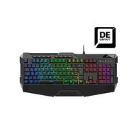 SHARKOON SKILLER SGK4 Tastiera da gioco a cupola in gomma (retroilluminazione RGB, USB, tedesco, rollover n-key)