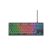 GXTrust 833 Thado Tastiera Gaming TKL Italiano QWERTY, Design Compatto più Piccolo del 20%, Cavo USB 1,8 m, Anti-Ghosting, LED Keyboard USB a Membrana per PC Laptop, Nero