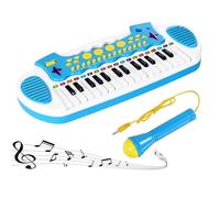 Tastiera giocattolo per pianoforte per bambini dai 36 mesi in su, regalo di compleanno per bambine, strumento musicale giocattolo con microfono