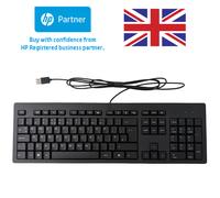 TASTIERA HP CABLATA USB UK QWERTY FULL SIZE SLIM NERA Per PC COMPUTER PORTATILE