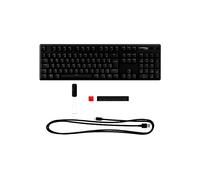 HyperX Alloy Origins PBT, Tastiera Meccanica da Gaming Cablata, Illuminazione RGB, Telaio in Alluminio, 80 Milioni di Pressioni, Copritasti presenti, 3 Dispositivi Collegabili, Layout Inglese, Nera