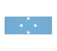 Tastiera in gomma 30,5 x 80 cm con stampa YUGTAEE bandiera della Micronesia morbida e spessa per proteggere la scrivania per ufficio computer studio