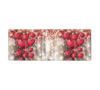 Tastiera in gomma 30,5 x 80 cm WHJDPP Red Love Heart Pattern morbido e spesso per proteggere la scrivania per ufficio computer studio