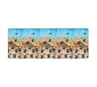 Tastiera in gomma 30,5 x 80 cm WHJDPP Turtle Crawling on the Beach Pattern morbido e spesso per proteggere la scrivania per ufficio computer studio