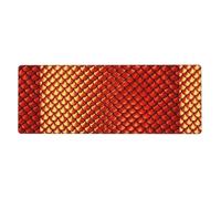 Tastiera in gomma 30,5 x 80 cm WHJSHOP Red Fish Scale stampa morbida e spessa per proteggere la scrivania per ufficio computer studio