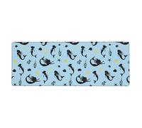 Tastiera in gomma 30,5 x 80 cm YYHHAOFA Colorata Bella Sirena Immagine Morbida e Spessa per proteggere la scrivania per ufficio Computer Studio