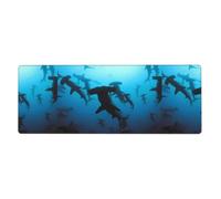 Tastiera in gomma 30,5 x 80 cm YYHHAOFA Hammerhead Sharks immagine morbida e spessa per proteggere la scrivania per ufficio computer studio