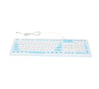 Tastiera in Silicone Pieghevole Giuraupi 106 Tasti Impermeabili Impermeabili a Prova di Calma Silenziosa Silenziosa Silenziosa per PC Laptop Blue Blue (Blu)