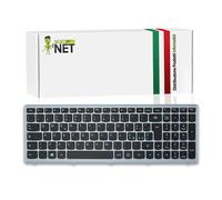 Tastiera ITA compatibile con Lenovo T6E1-IT MP-12U7 Retroilluminata Frame Silver