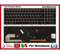 TASTIERA ITALIANA PER HP ELITEBOOK 850 G5 G6 NERA FRAME RETROILLUMINATA JOYSTIC