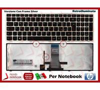 Tastiera Italiana LENOVO SILVER IdeaPad Z50-70 G50-30 G50-45 Retroilluminata