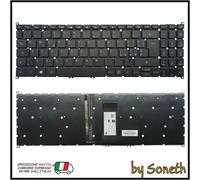 TASTIERA ITALIANA PER ACER EXTENSA 15 EX215-51K-3331 NERA RETROILLUMINATA