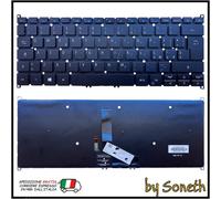 TASTIERA ITALIANA PER ACER TRAVELMATE P4 TMP414-51-59MR NERA RETROILLUMINATA