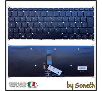 TASTIERA ITALIANA PER ACER TRAVELMATE P6 TMP614-51T-G2-530G NERA RETROILLUMINATA