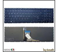 TASTIERA ITALIANA PER HP 15-DA0989NL 15-DA1000NL RETROILLUMINATA NERA