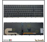TASTIERA ITALIANA PER HP ZBOOK 15U G5 NERA CON FRAME RETROILLUMINATA POINTSTICK