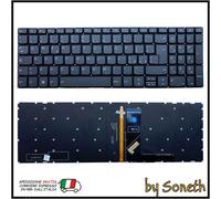 TASTIERA ITALIANA PER LENOVO IDEAPAD 3-17IIL05 81WF GRIGIA RETROILLUMINATA