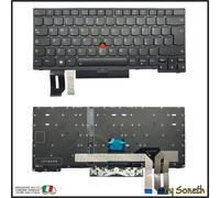 TASTIERA ITALIANA PER LENOVO THINKPAD E495 20NE NERA CON FRAME RETROILLUMINATA
