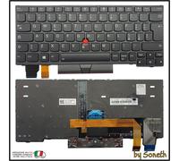 TASTIERA ITALIANA PER LENOVO THINKPAD X395 20NL 20NM NERA FRAME RETROILLUMINATA