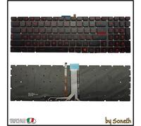 TASTIERA ITALIANA PER MSI GP72 6QE LEOPARD PRO NERA RETROILLUMINATA ROSSA