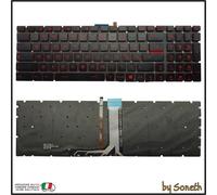 TASTIERA ITALIANA PER MSI GS73 STEALTH 8RF-030IT MS-17B7 RETROILLUMINATA ROSSA