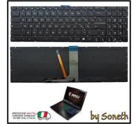 TASTIERA ITALIANA PER MSI GT72VR 6RD 6RE 7RE 7RD NERA RETROILLUMINATA RGB