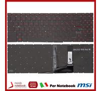 TASTIERA ITALIANA PER MSI KATANA GF66 12UC 12UD 12UE 12UG 12UGS RETROILLUMINATA