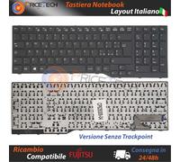 Tastiera Italiana per Notebook Fujitsu LifeBook E554 Senza Trackpoint (Nera)