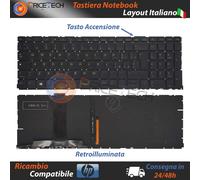 Tastiera italiana per Notebook HP per Palmrest M21742-061 Retroilluminata