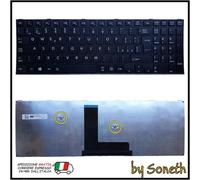 TASTIERA ITALIANA PER TOSHIBA SATELLITE PRO R50-B-112 R50-B-12U NERA FRAME NERO