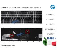 Tastiera Italiana Retroilluminata HP EliteBook 850 G5 (Frame SILVER) (CON PUNTAT